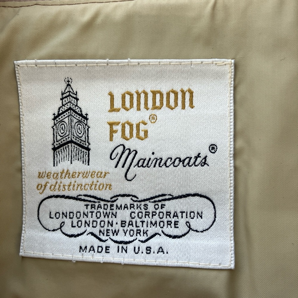Vintage London Fog Maincoats Classic Trench Sz 14 - Picture 6 of 8